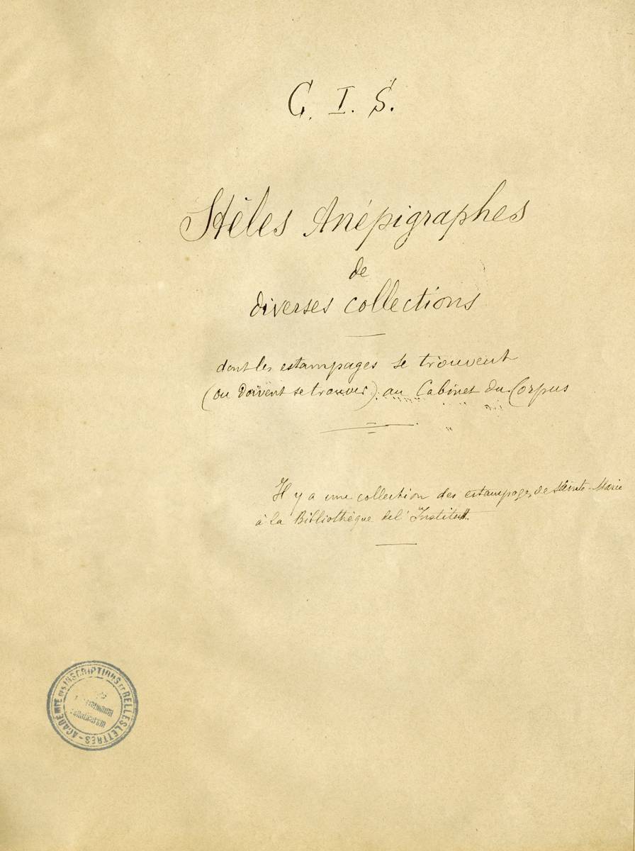 Image représentant le frontispice manuscrit d’un cahier.